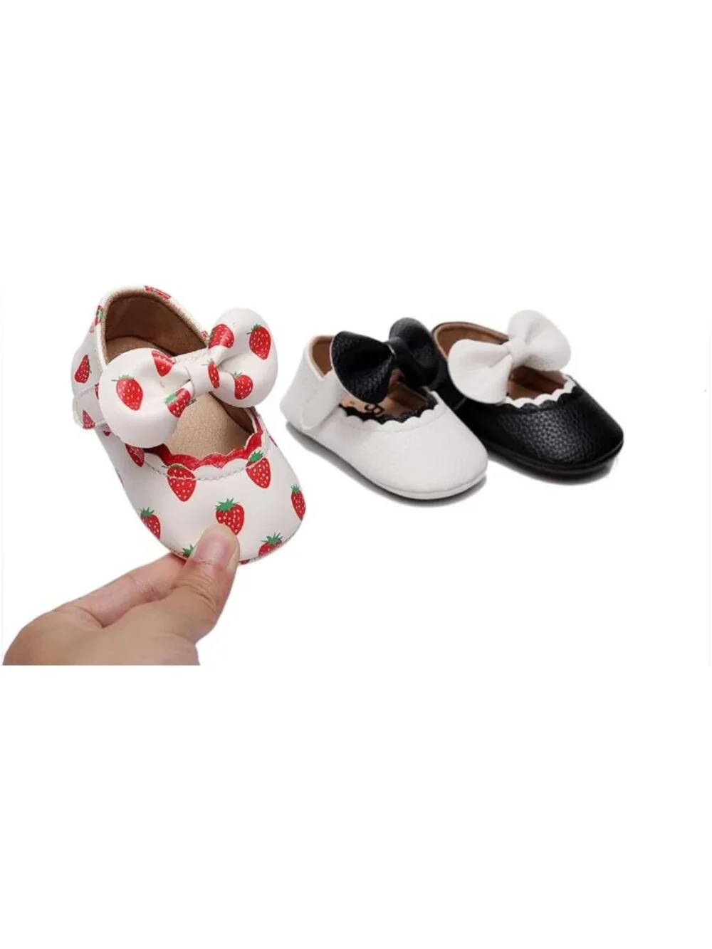 Adorable Baby Girl Mary Jane Dress Shoes - Non-Slip Floral Bow Flats for